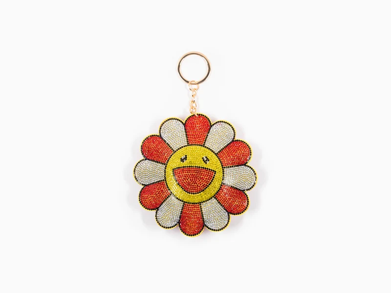 Takashi Murakami - Porte-clés fleur en strass