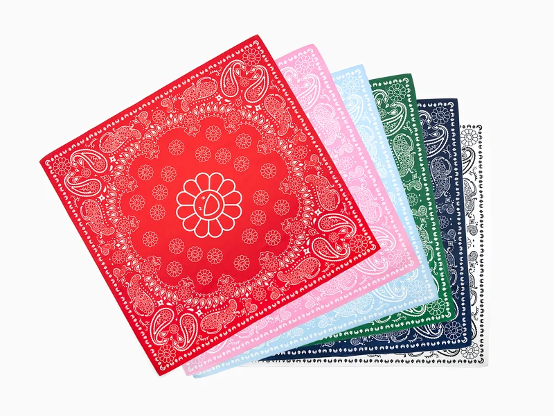 Takashi Murakami - Bandana Paisley à fleurs