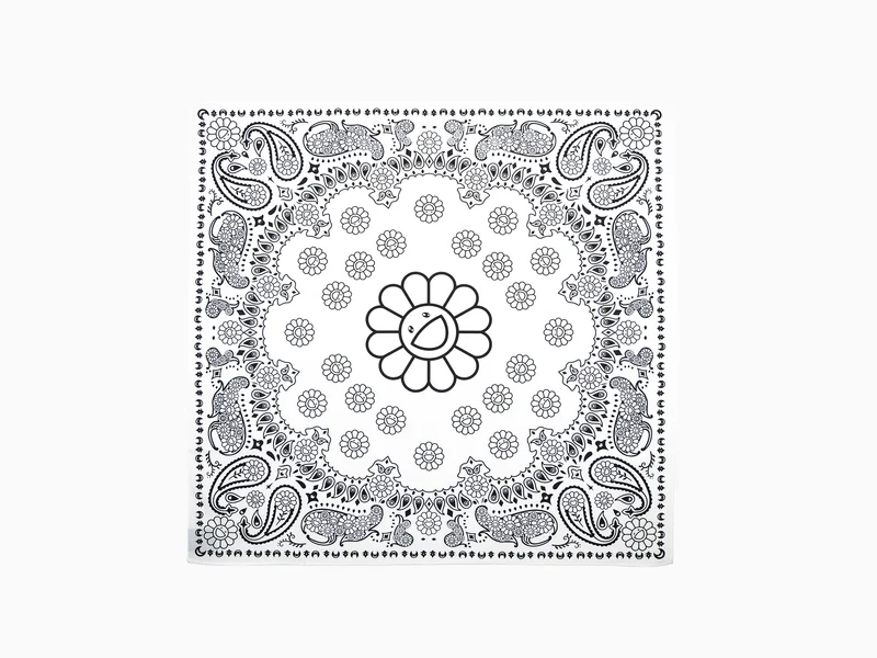 Takashi Murakami - Bandana Paisley à fleurs