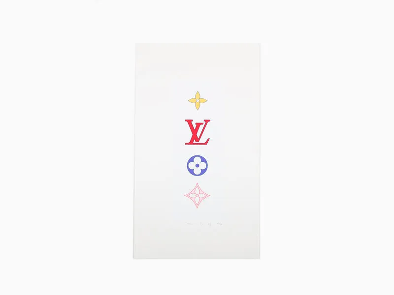 Takashi Murakami - Monogramme coloré SUPERFLAT (blanc)