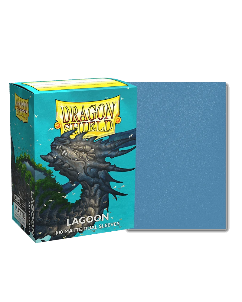 100 protège cartes - Dragon Shield - standard, Dual Mat - Lagoon