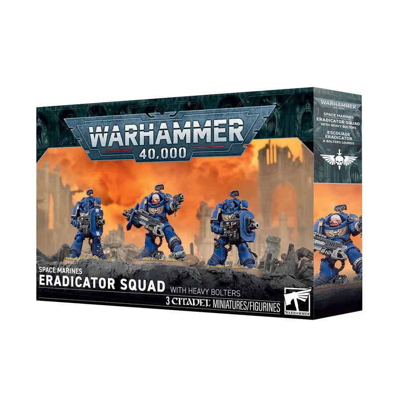 SPACE MARINES : ESCOUADE D'ÉRADICATEURS AVEC BOLTERS LOURDS