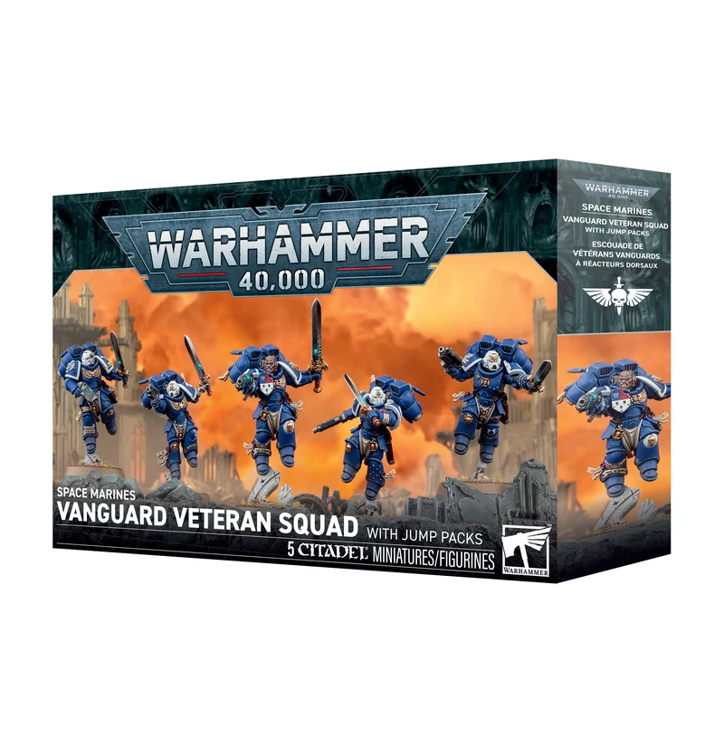 SPACE MARINES : ESCOUADE DE VÉTÉRANS D'AVANT-GARDE AVEC RÉALISATEURS DORSAUX