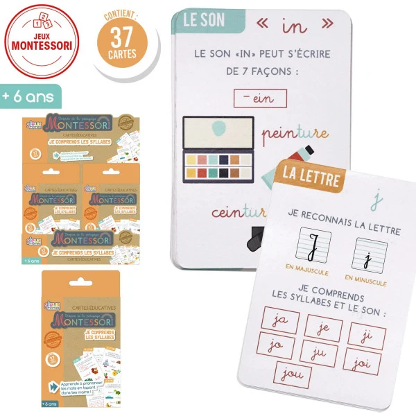 Jeu je comprends les syllabes Montessori