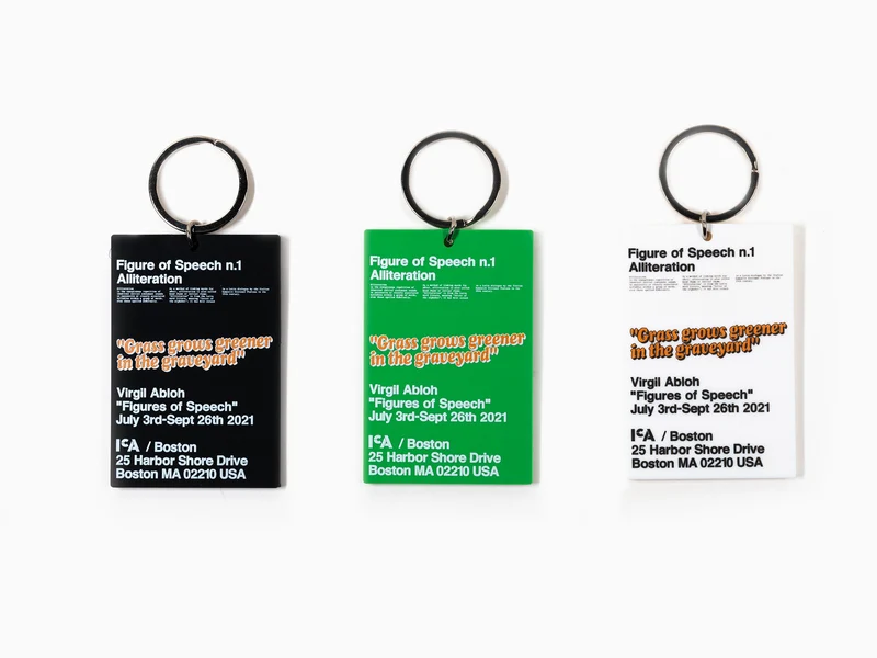 Virgil Abloh - Porte-clés "Figure of Speech" de l'ICA
