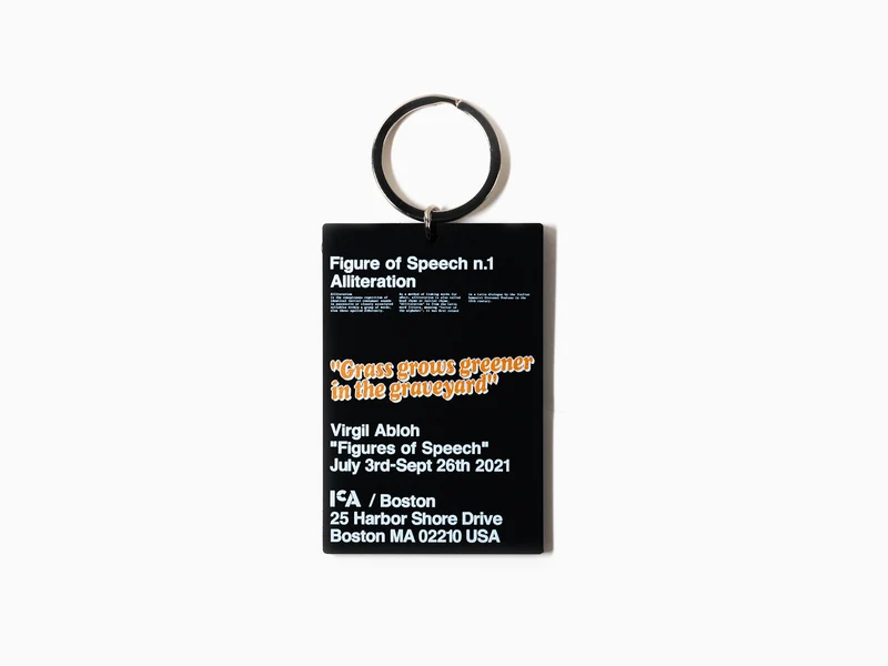 Virgil Abloh - Porte-clés "Figure of Speech" de l'ICA