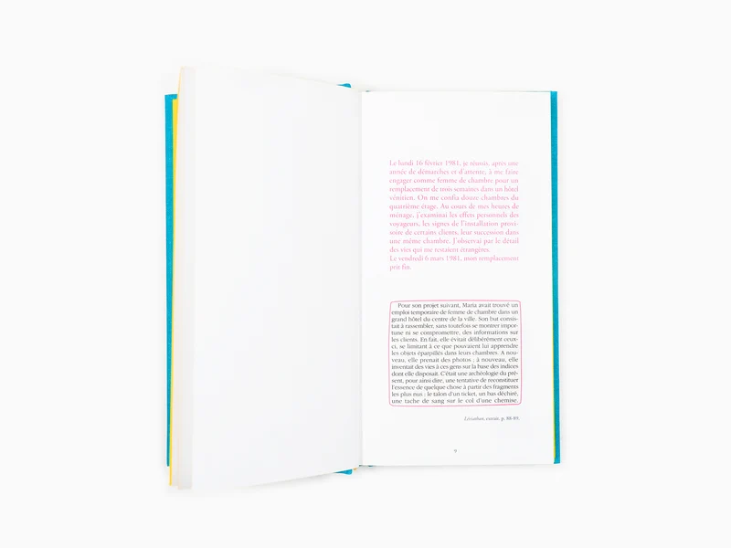 Sophie Calle - L'hôtel (Livre V)