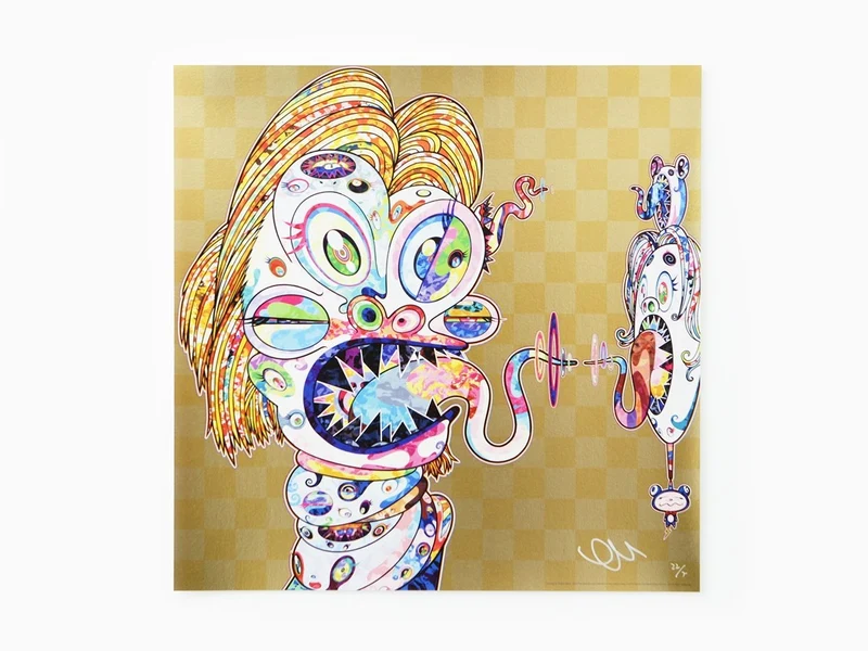 Takashi Murakami - Hommage à Francis Bacon - Or (panneau gauche - femme)