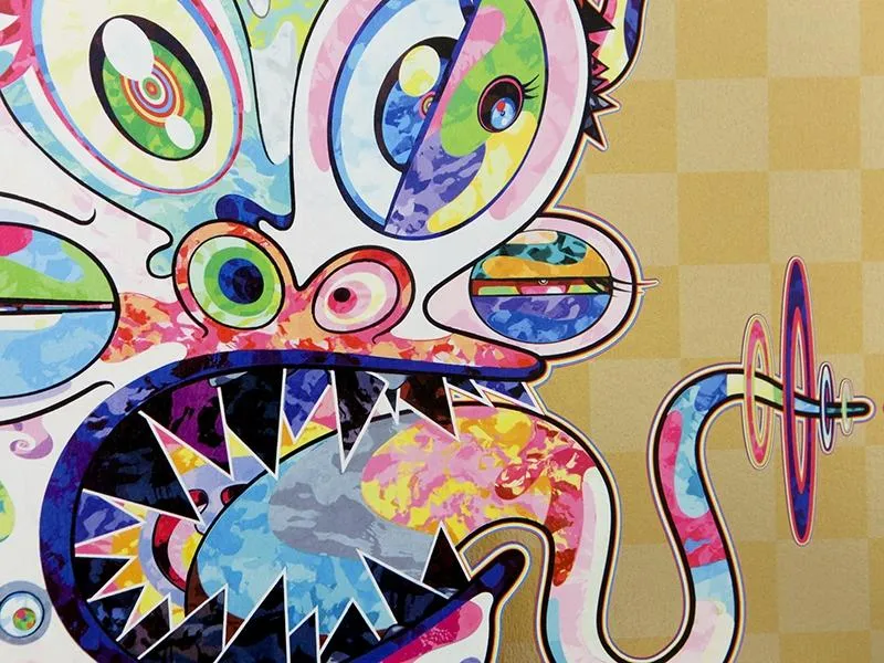 Takashi Murakami - Hommage à Francis Bacon - Or (panneau gauche - femme)