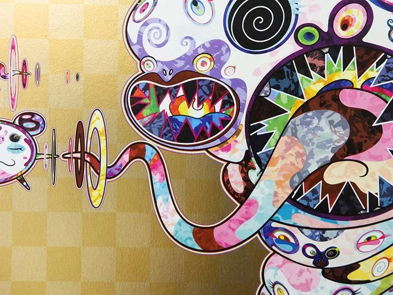 Takashi Murakami - Hommage à Francis Bacon - Or (panneau de droite - homme)