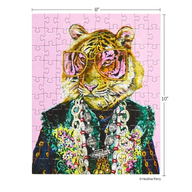 Lunettes roses | Puzzle Snax de 100 pièces