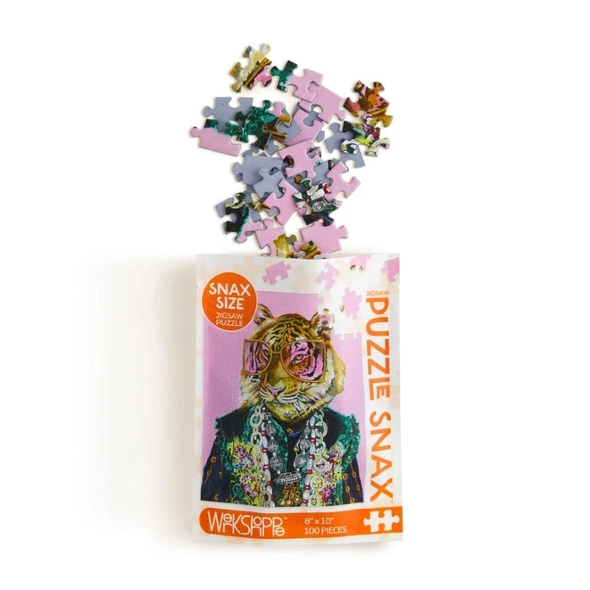 Lunettes roses | Puzzle Snax de 100 pièces