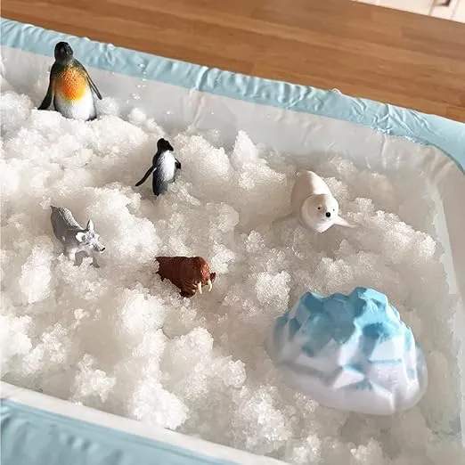 ZIMPLI – Monde Sensoriel Animaux Arctiques | Jouet Neige & Texture Montessori