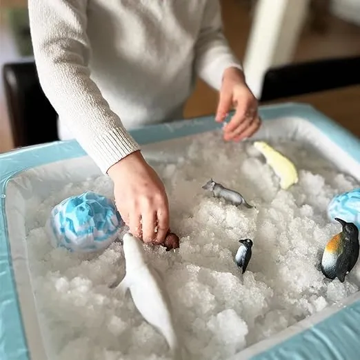 ZIMPLI – Monde Sensoriel Animaux Arctiques | Jouet Neige & Texture Montessori