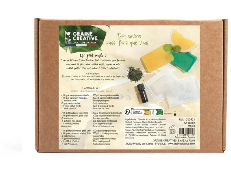 Kit Savon Mojito à la Feuille de Menthe – Graine Créative
