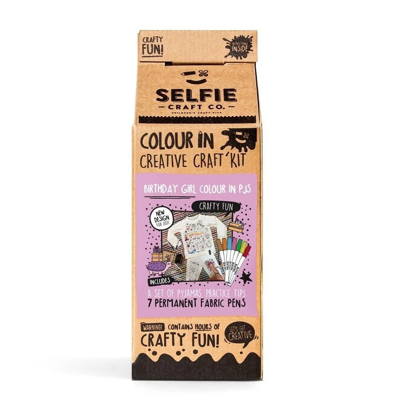 Pyjama à colorier aux couleurs d'anniversaire Fille