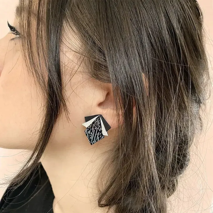 Kit fabrication de boucles d'oreilles Puces Cuir Rainbow Argent Amsterdam
