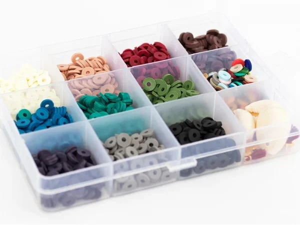 Boîte de 1000 Perles Heishi 6 mm Naturelles + Accessoires pour Bijoux DIY