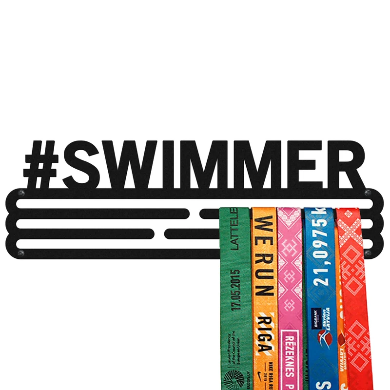 Porte-médaille SWIMMER - Noir Mat - Moyen