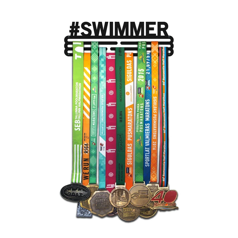 Porte-médaille SWIMMER - Noir Mat - Moyen