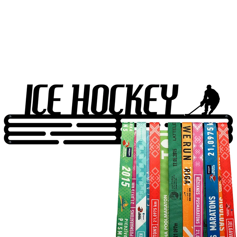 Porte-médailles ICE HOCKEY - Noir Mat - Grand