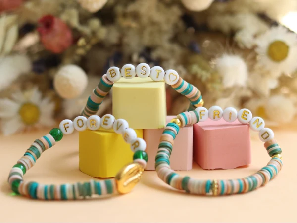 Perles Lettres Best Friends Forever – Kit Bracelets Personnalisés DIY