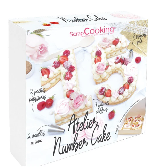 Atelier Number Cake – ScrapCooking® | Coffret pâtisserie complet chiffres 0 à 9