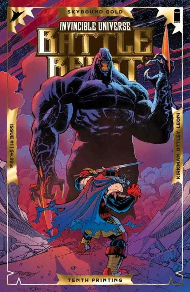 Invincible Universe Battle Beast #1 10e tirage Image B Ottley & Leoni Gaufrage et feuille d'or 14/10/2026