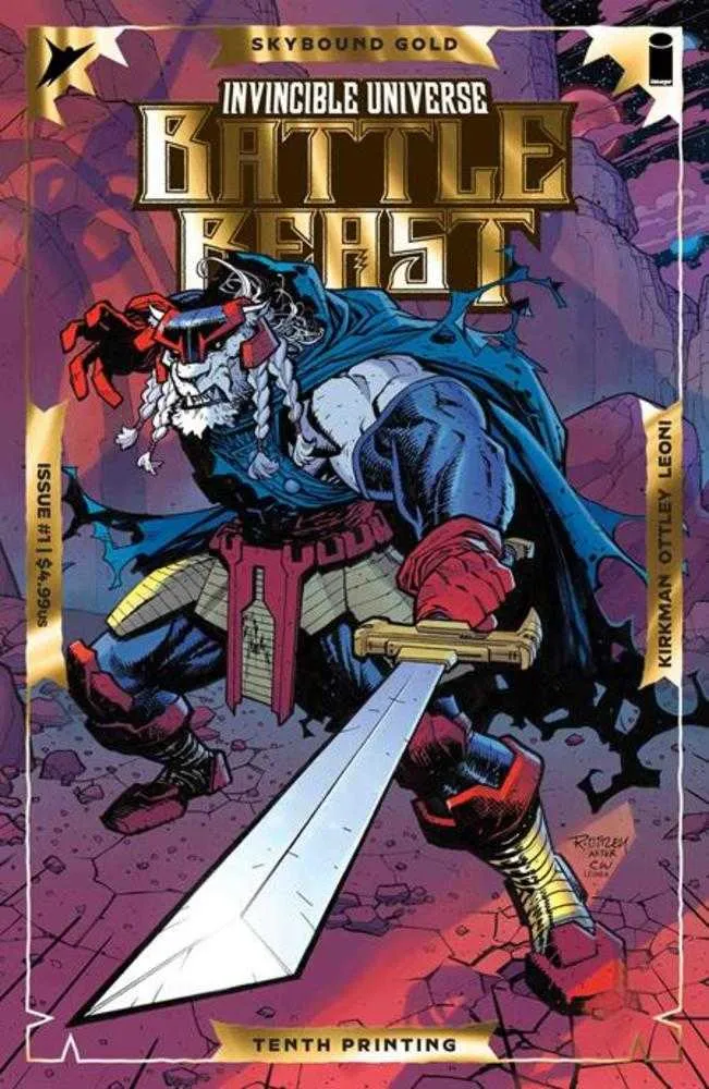 Invincible Universe Battle Beast #1 10e tirage Image A Ottley & Leoni Gaufrage et feuille d'or 14/10/2026