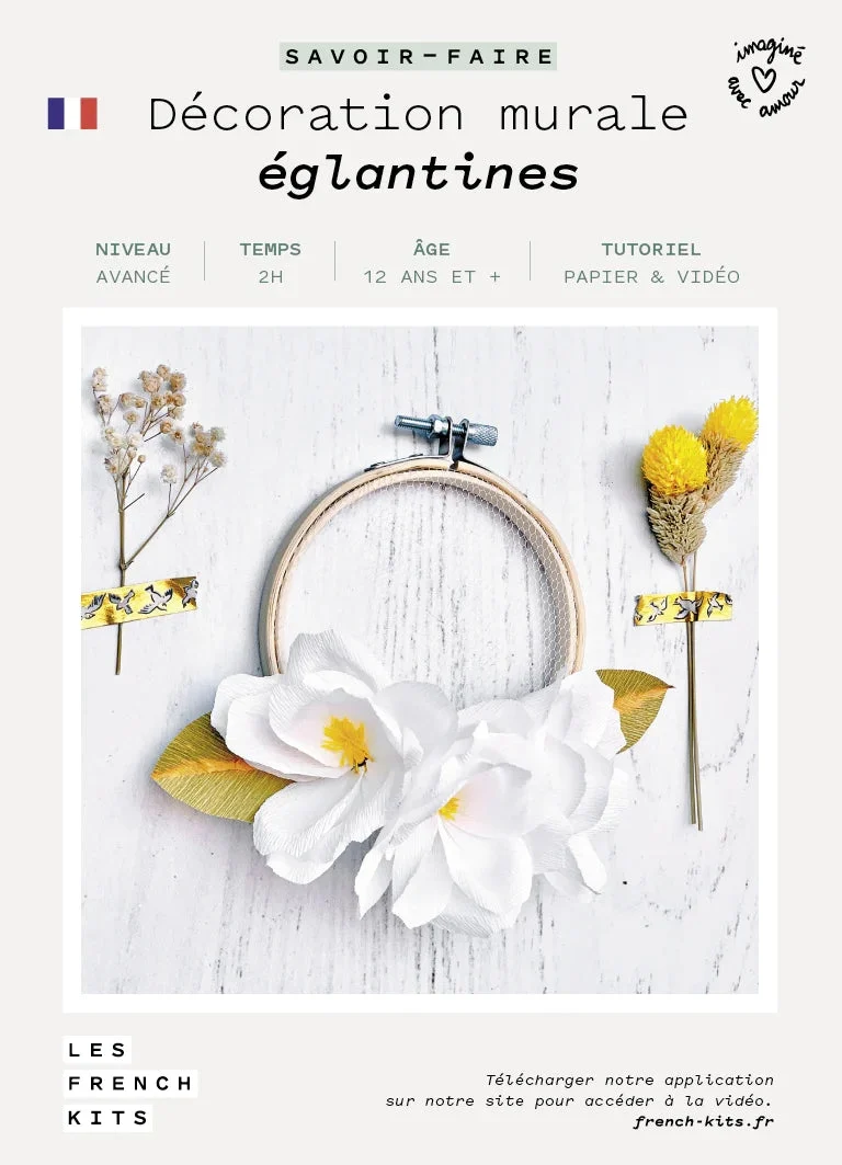French Kits - Art Floral - Décoration murale - Eglantines