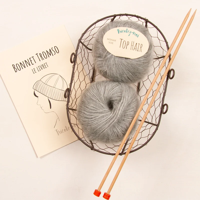Bonnet Tromso à tricoter Gris perle TRICOTEZ MOI