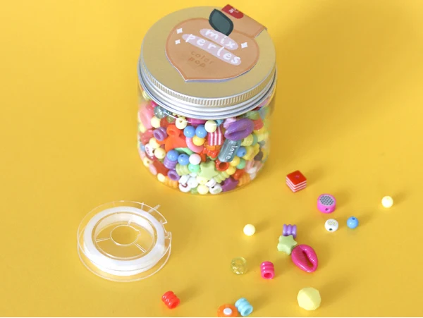 Coffret fabrication de bijoux Mix de perles - Pop color