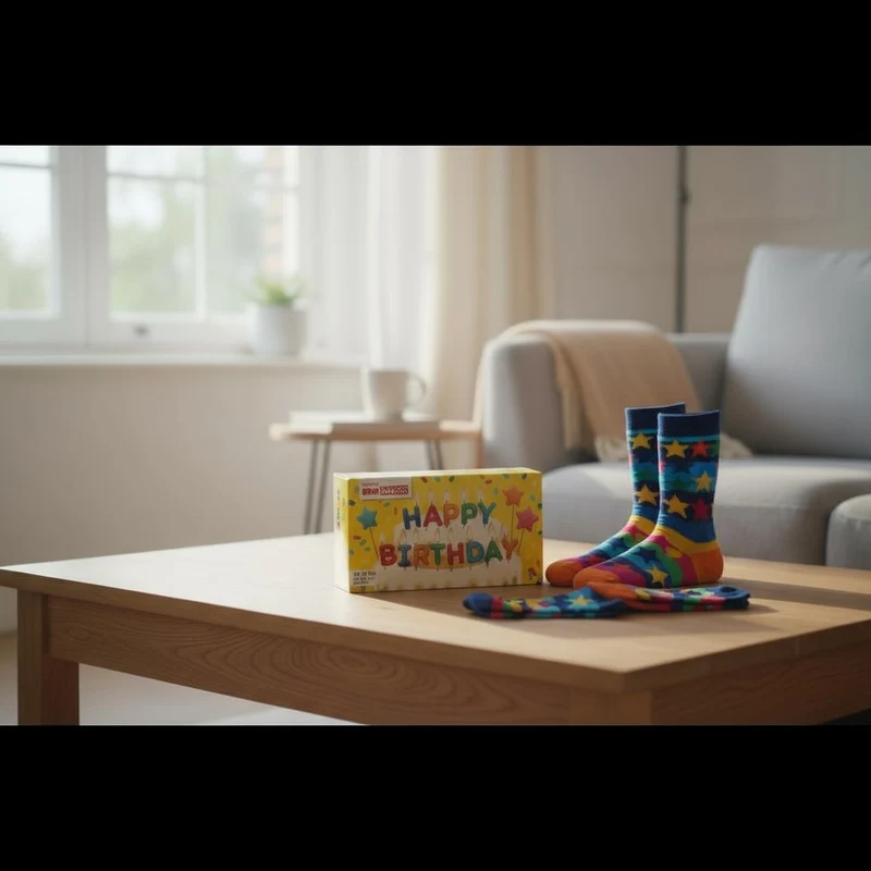 Coffret Chaussettes Happy Birthday Enfant – United Oddsocks | 6 Chaussettes Dépareillées Fun | Taille 30,5-38,5