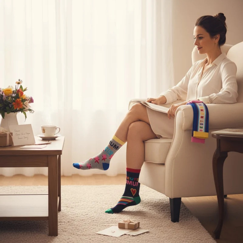 Coffret Chaussettes Best Mum Ever – United Oddsocks | 6 Chaussettes Impaires Fun | Taille 39-46