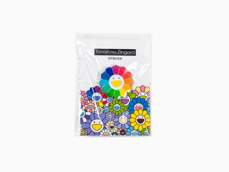Takashi Murakami - Épingles à fleurs / Arc-en-ciel x blanc
