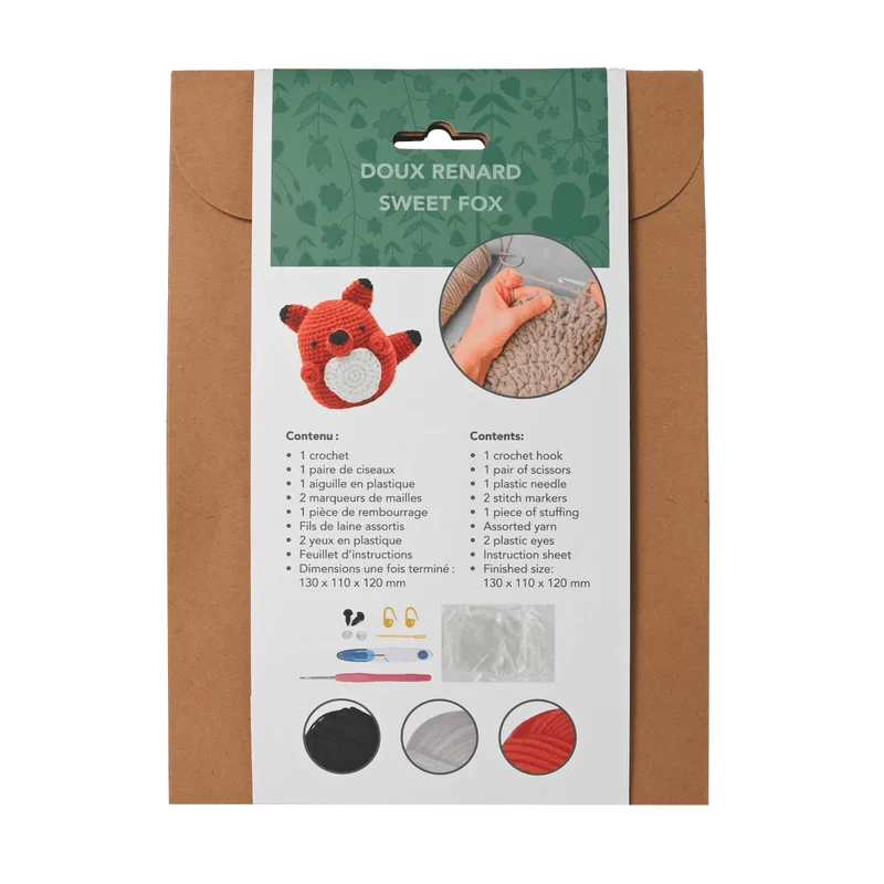 Kit DIY Crochet: Doux renard (ML)