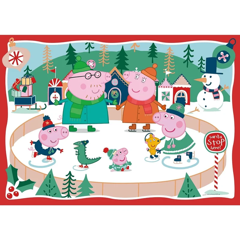 Peppa Pig Christmas - Puzzle de plancher Géant (24pcs)