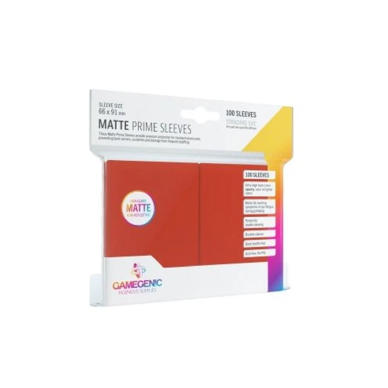Gamegenic Game Sleeves: Matte Prime Red 66x91mm (100)