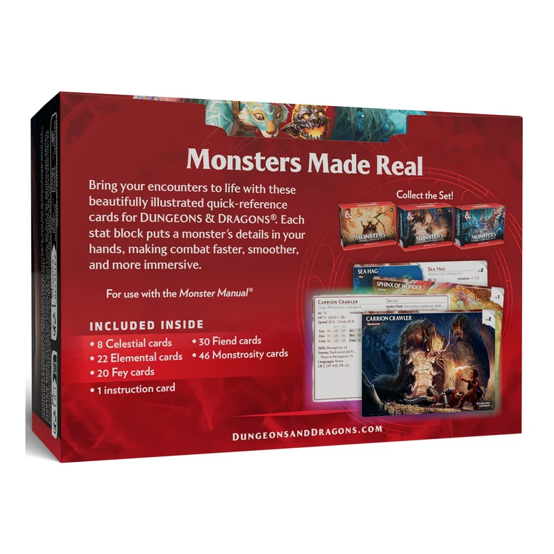 D&D Dungeons & Dragons: RPG Reference Cards Monsters Mystical and Menacing (EN)