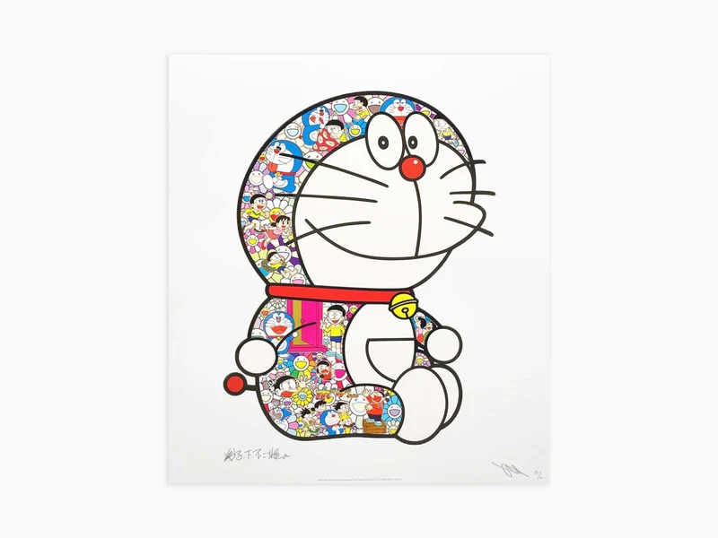 Takashi Murakami - Doraemon assis : "Everywhere Door (Dokodemo Door)"