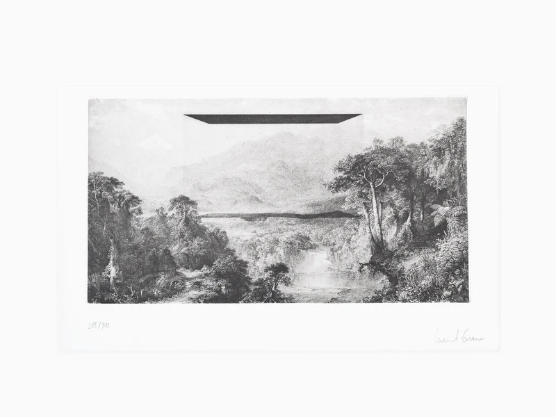 Laurent Grasso - Études sur le passé (île aux Orchidées) - Gravure