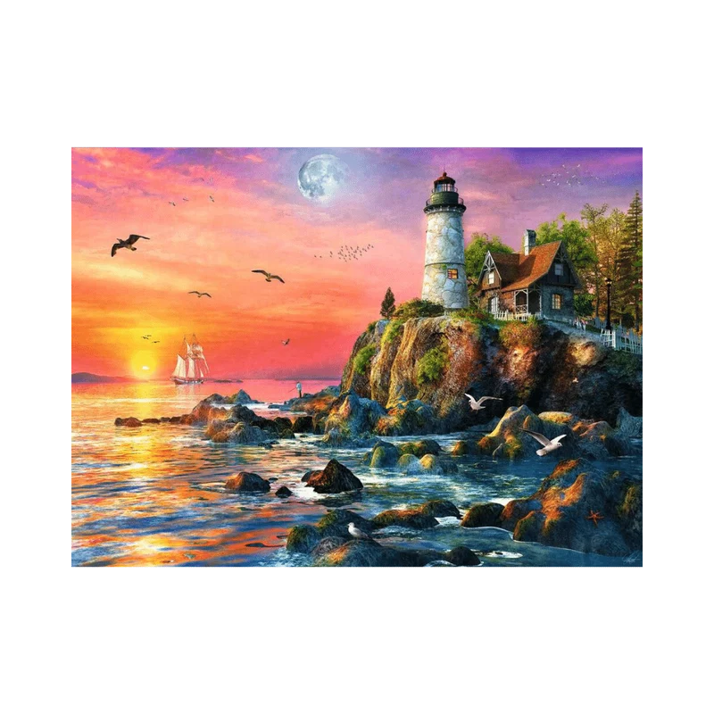 Lighthouse at Sunset (500 pcs)