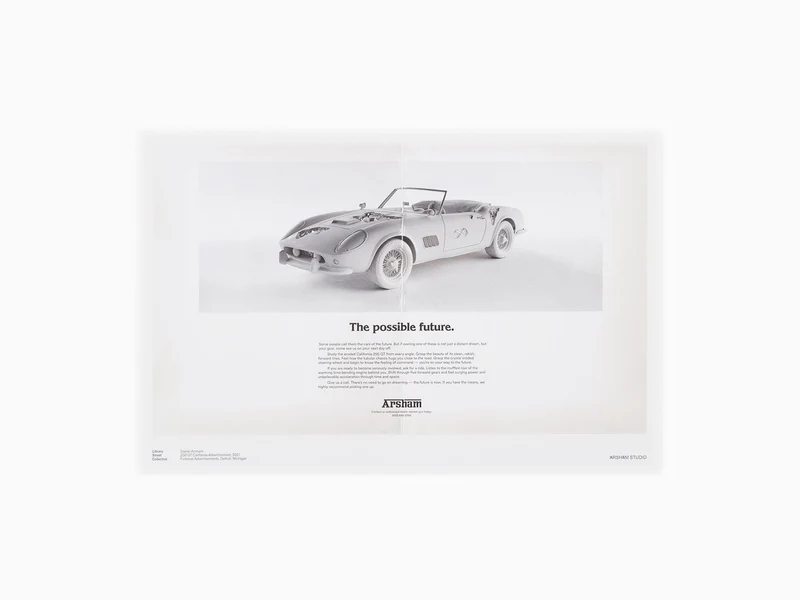 Daniel Arsham - Publicité fictive Poster - 250 GT California (individuelle)