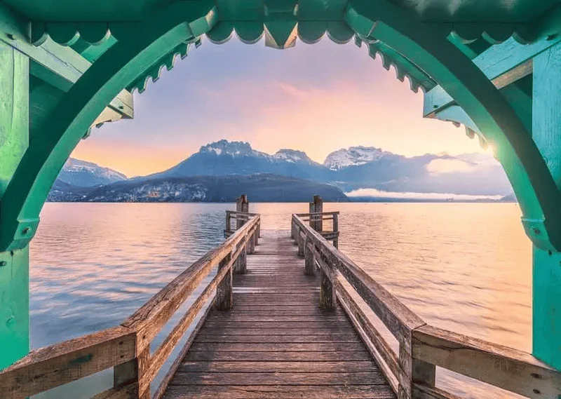 Footbridge at Lac d'Annecy (1000pcs)