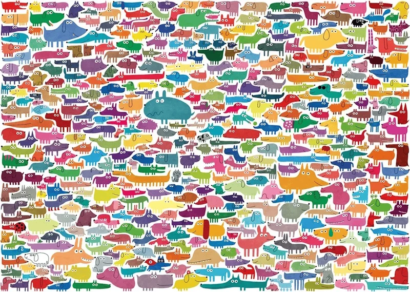387 Dogs & One Cat (300 pcs LARGE)