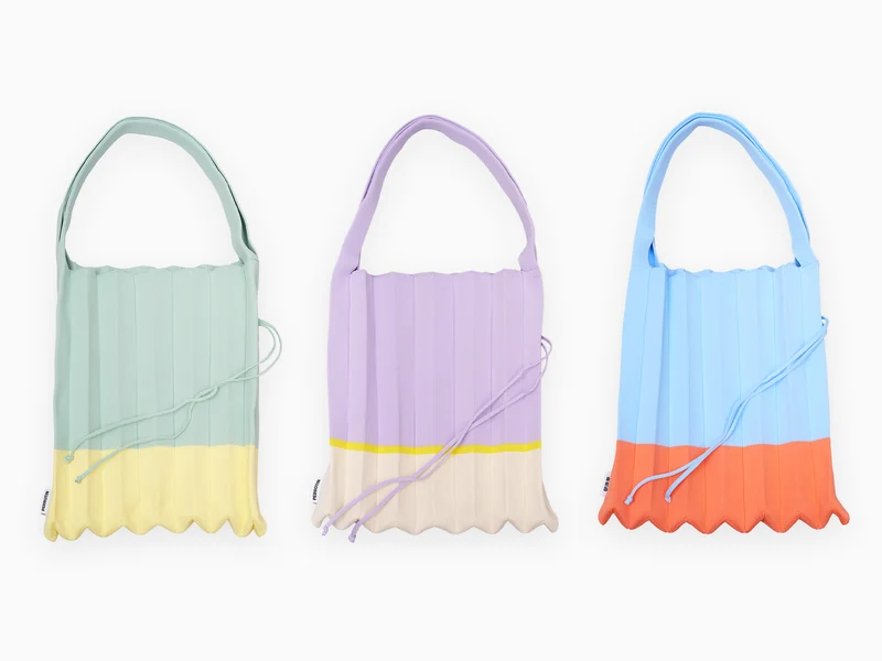 Perrotin - Sac en tricot plissé