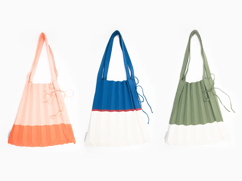 Perrotin - Sac en tricot plissé