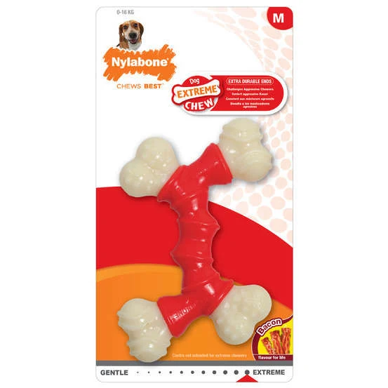 Os à mâcher Double Bone saveur bacon - Nylabone