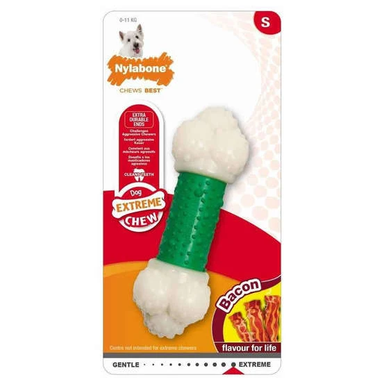 Os à mâcher Double Action saveur bacon - Nylabone
