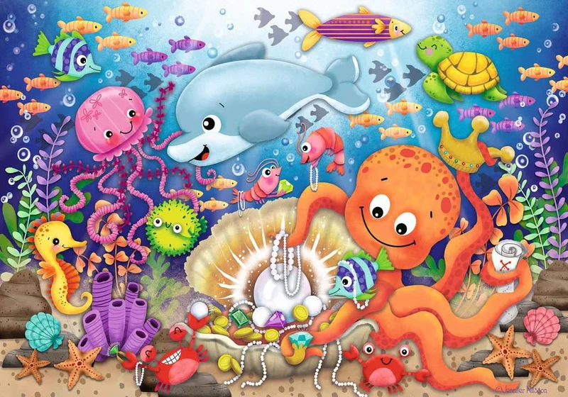 Puzzle plancher: Le trésor de Fishie (24 pcs)